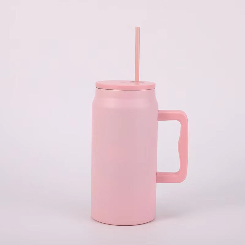 Women's Insulated Drinking Cup with Handle and Straw Bowlift