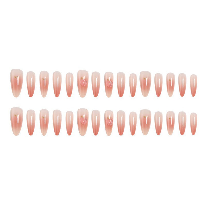 Nail set in elegant ombre design with artistic accents Bowlift