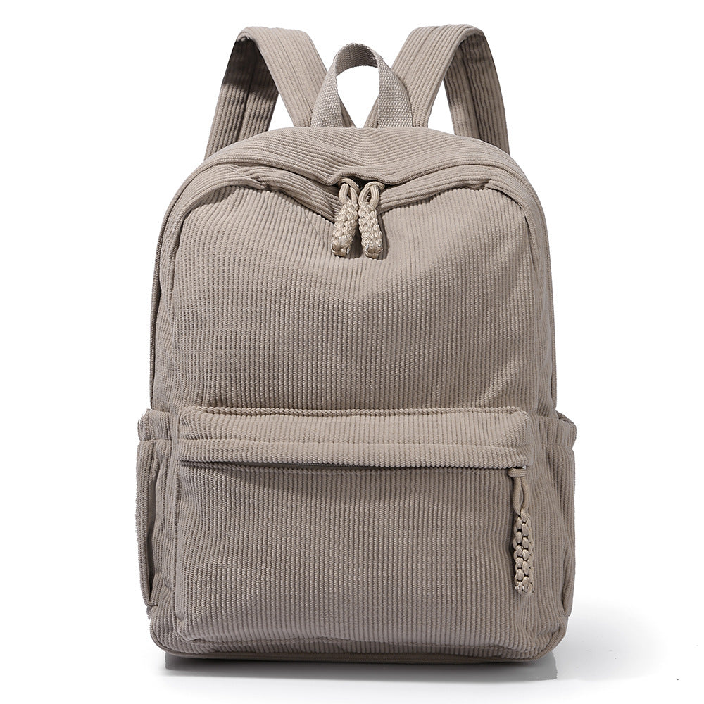 Textured Fabric Travel Backpack Bowlift
