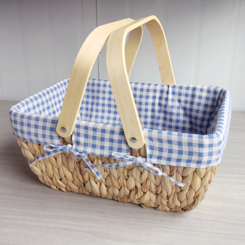 Natural Woven Storage Basket Bowlift