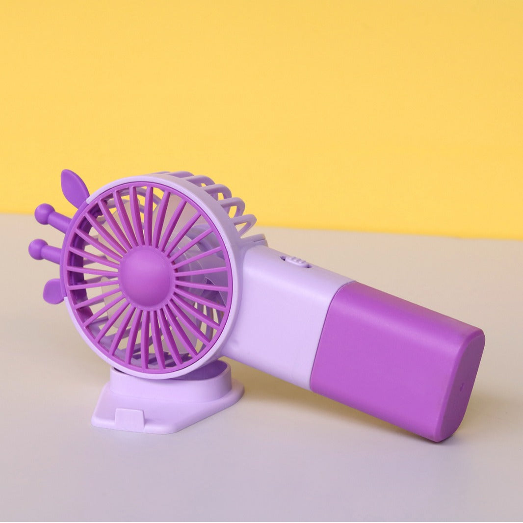 Unisex Portable Hand Fan in Playful Cat Design Bowlift