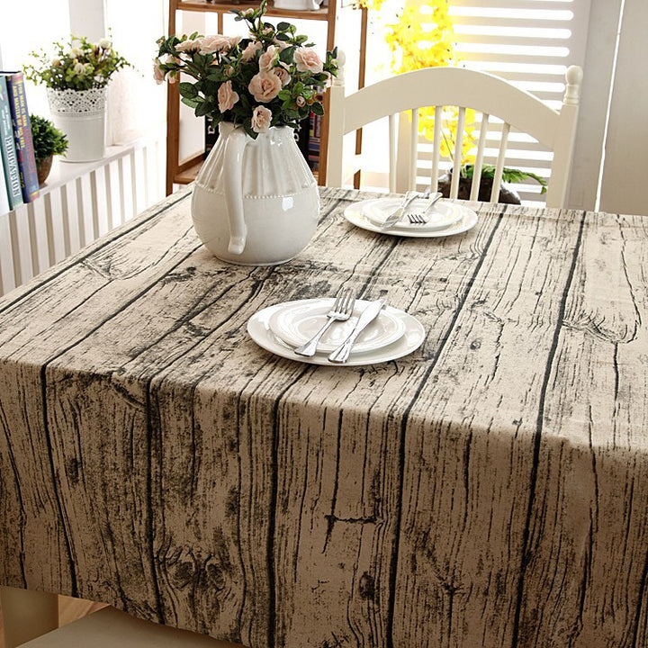 Rustic Wood Grain Tablecloth