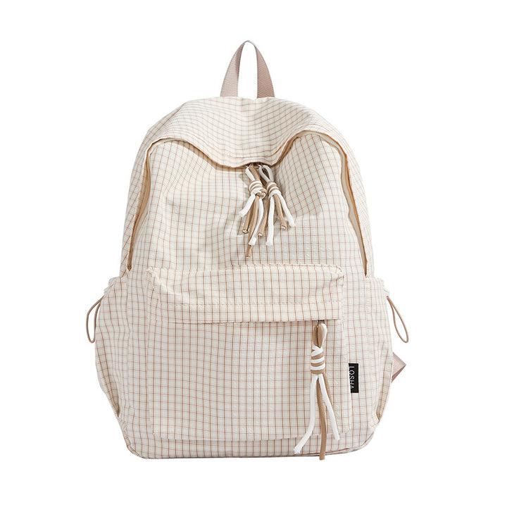 Checked Patterned Casual Backpack