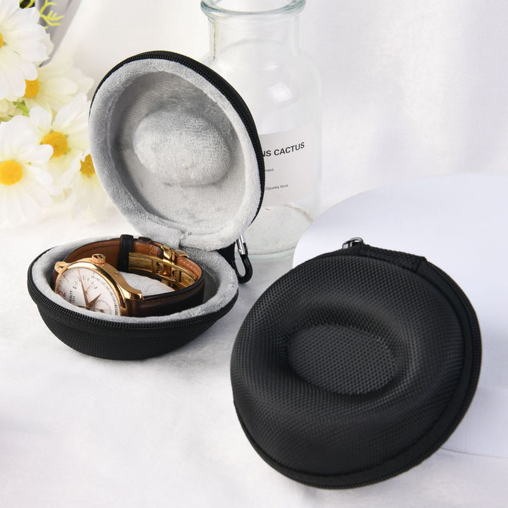 Compact Padded Travel Watch and Jewelry Carry Case Bowlift