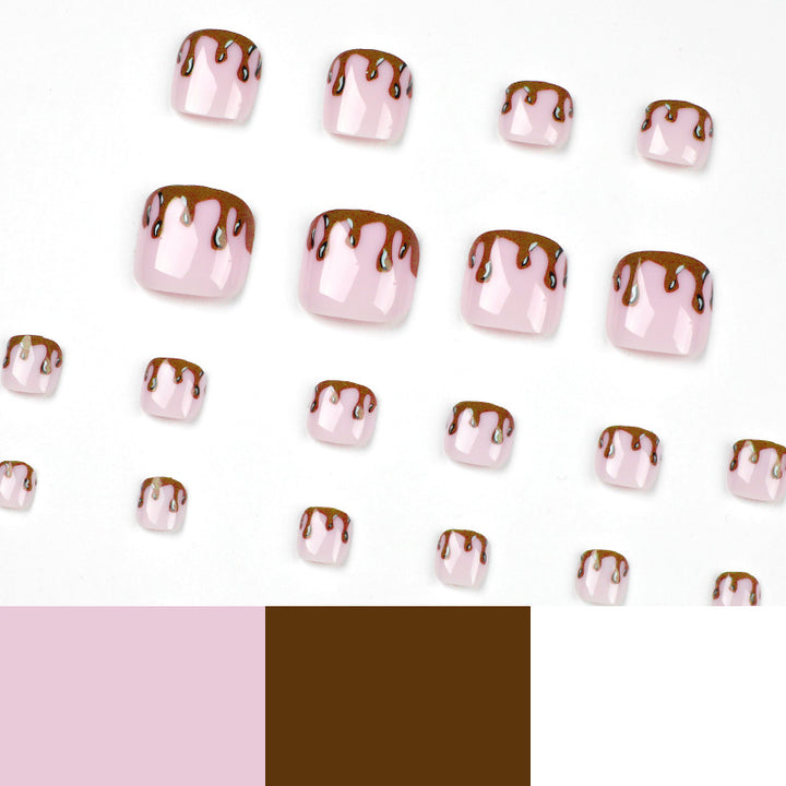 Creative nail art in chocolate glaze design Bowlift