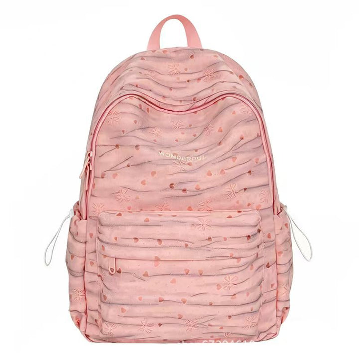 Textured Patterned Backpack Bowlift