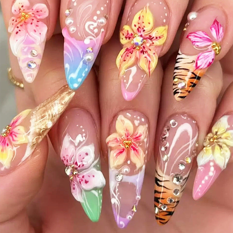 Premium Decorative Press-On Nail Set Bowlift