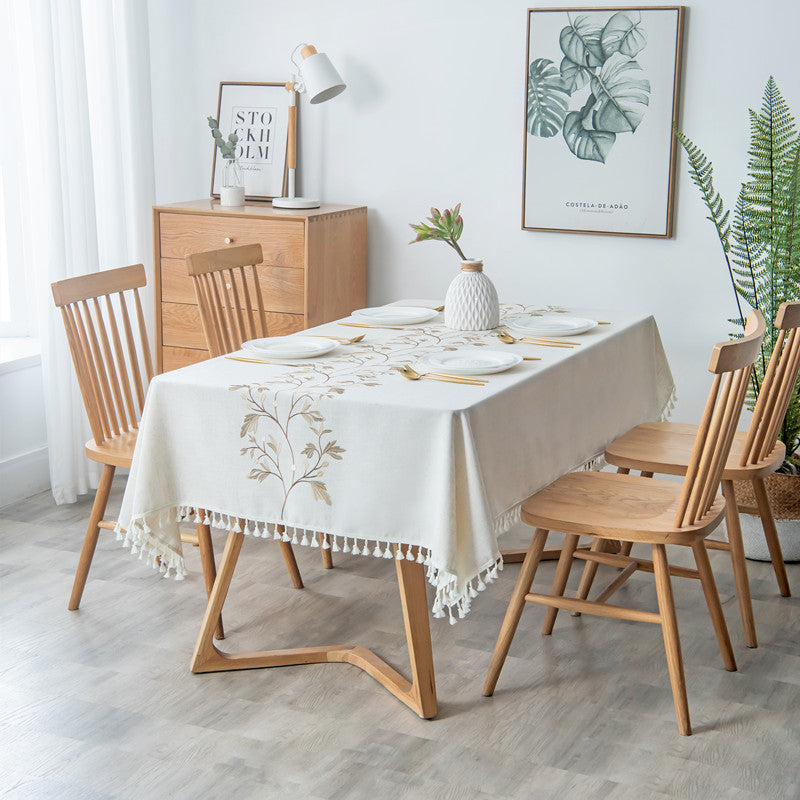 Bohemian Leaf Pattern Tablecloth
