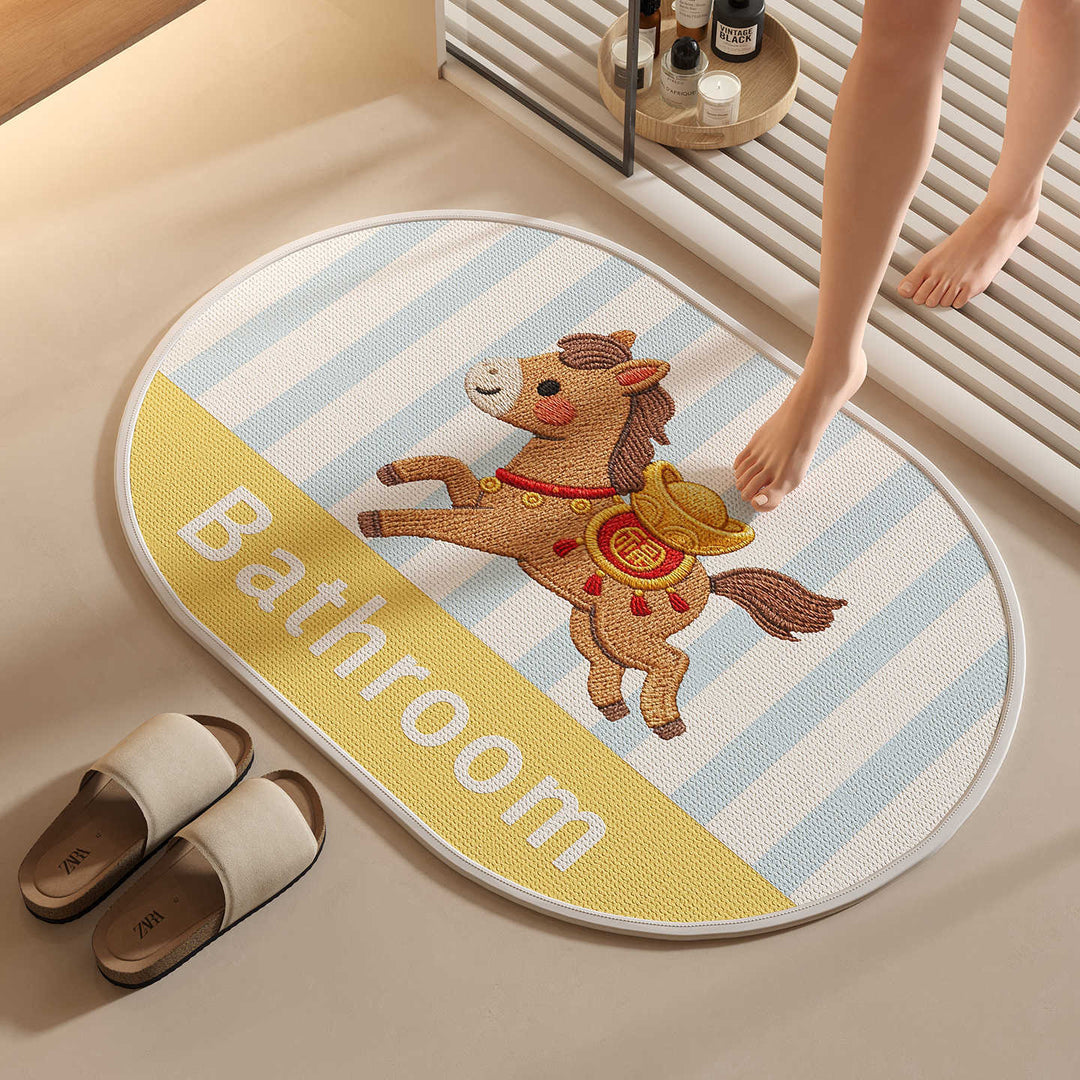 Playful Dog-Themed Bath Mat 1786546420