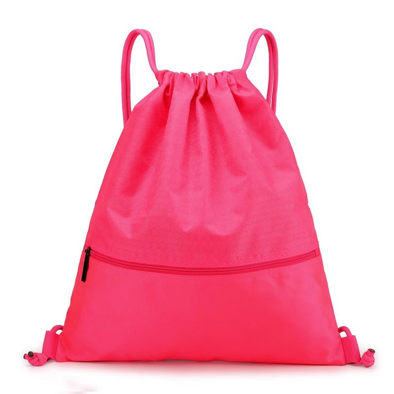 Honeycomb Patterned Drawstring Gym Bag Bowlift