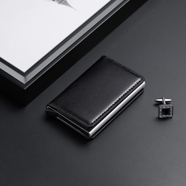 Premium Leather Business Card Holder Bowlift
