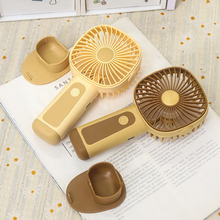 Women's Portable Hand Fan with Adjustable Tilt Angle and USB Connection Bowlift