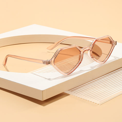 Women's Geometric Design Sunglasses with Mirrored Lenses Bowlift
