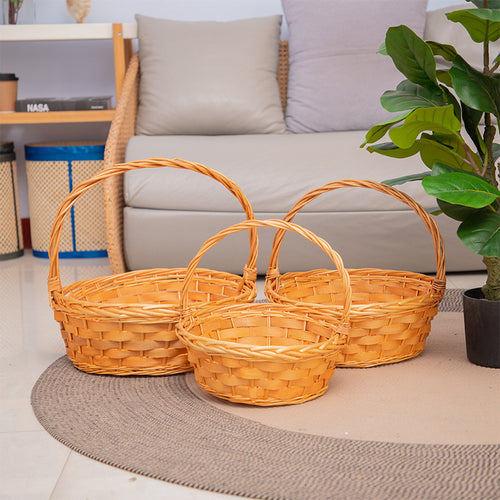Handmade basket with sturdy handle