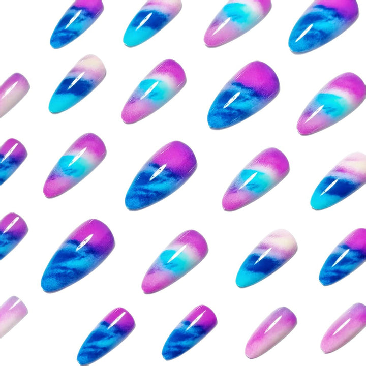 Creative Artificial Nails in Modern Ombre Design Bowlift