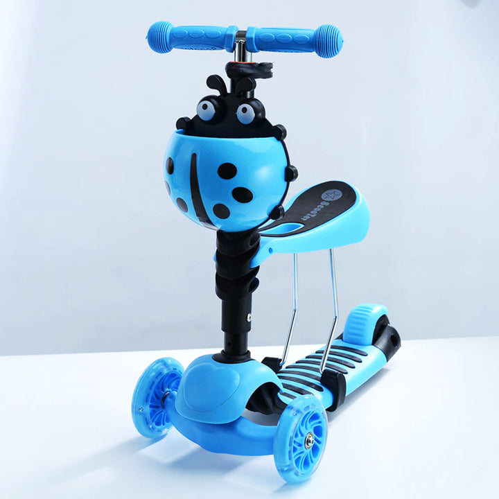 Fun-Themed Adjustable Kick Scooter Bowlift