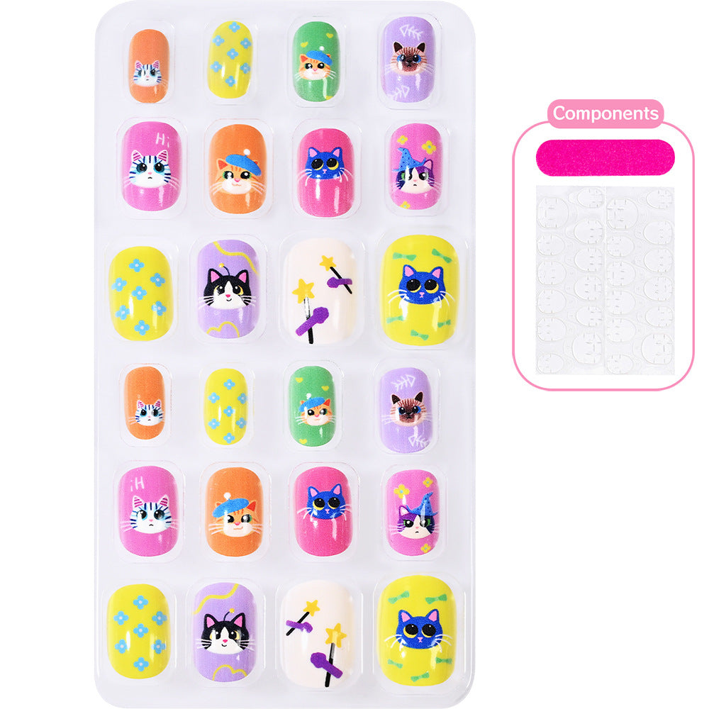 Creative Cartoon-Themed Press-On Nail Collection Bowlift