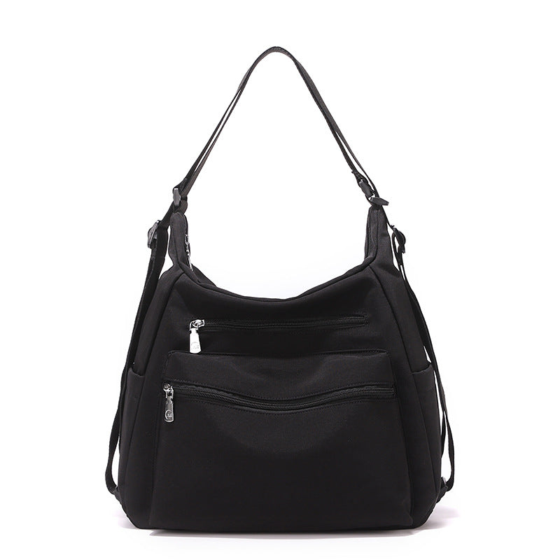 Multi-Zippered Casual Shoulder Bag Bowlift