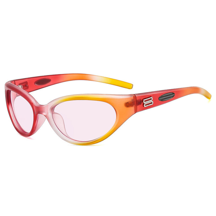 Ladies extravagant sunglasses with curved design Bowlift