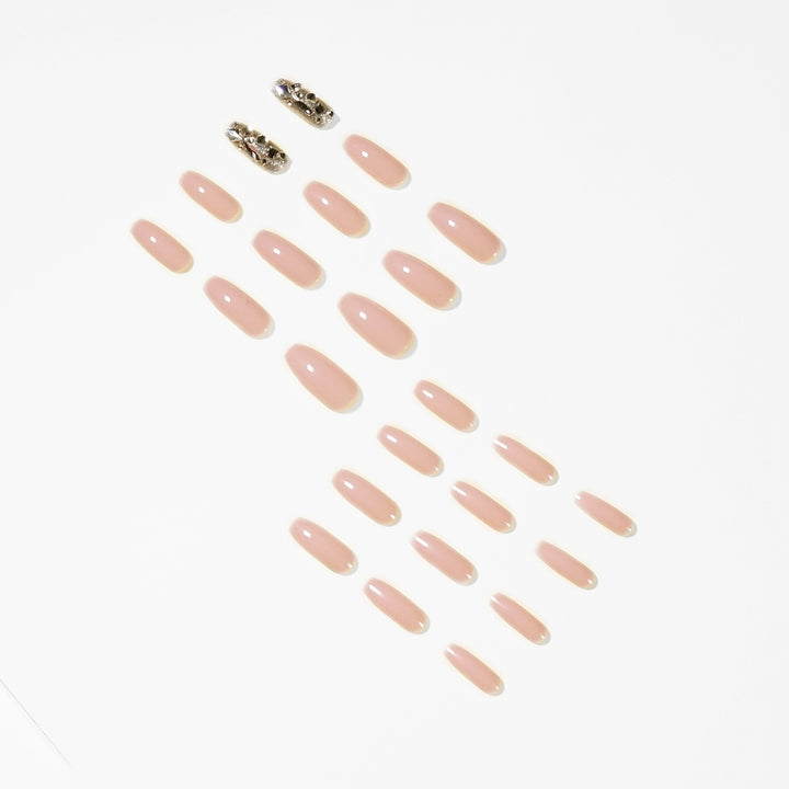 Artful nail art with glitter accents Bowlift