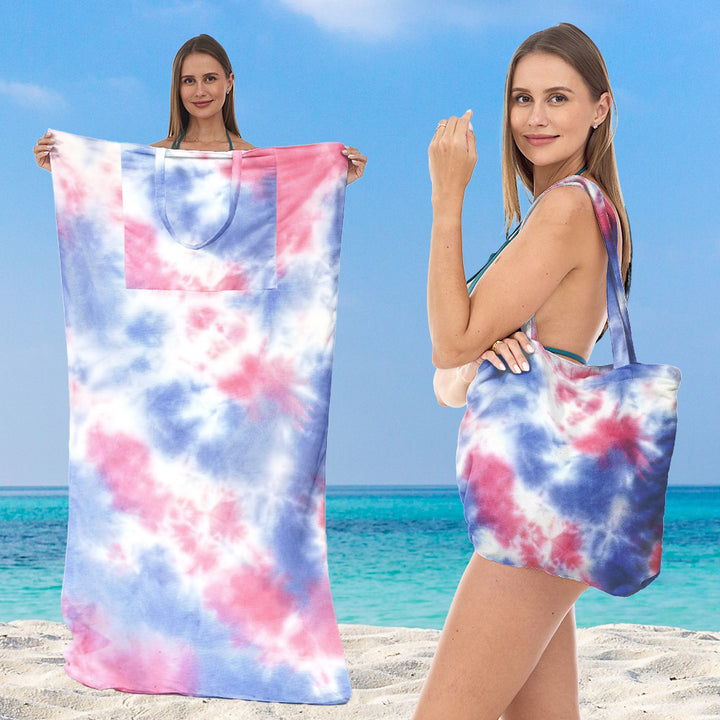 Beach towel with elegant floral patterns Bowlift