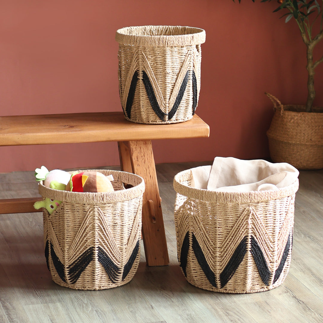Handbag made of braided natural material Bowlift