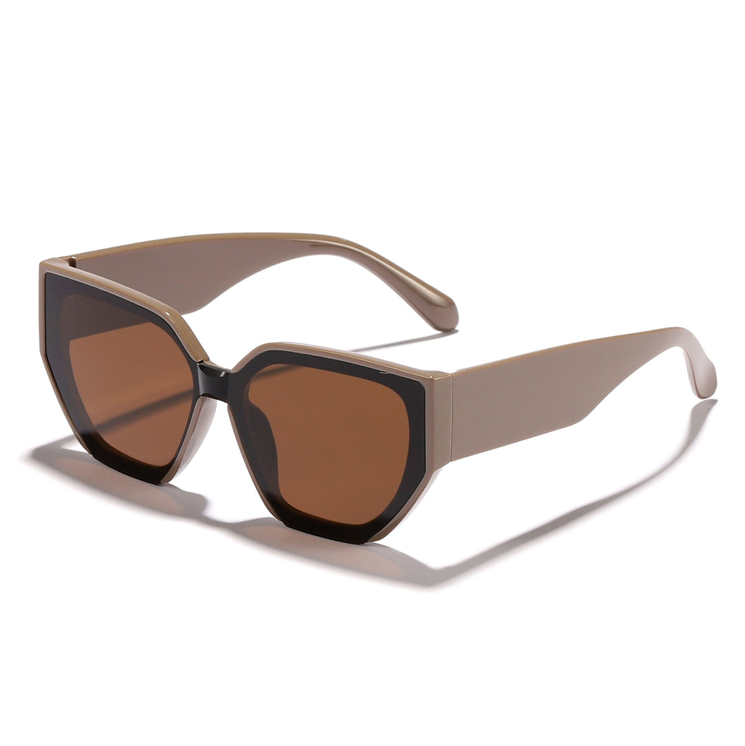 Women's fashionable oversized sunglasses with trendy hexagon design Bowlift
