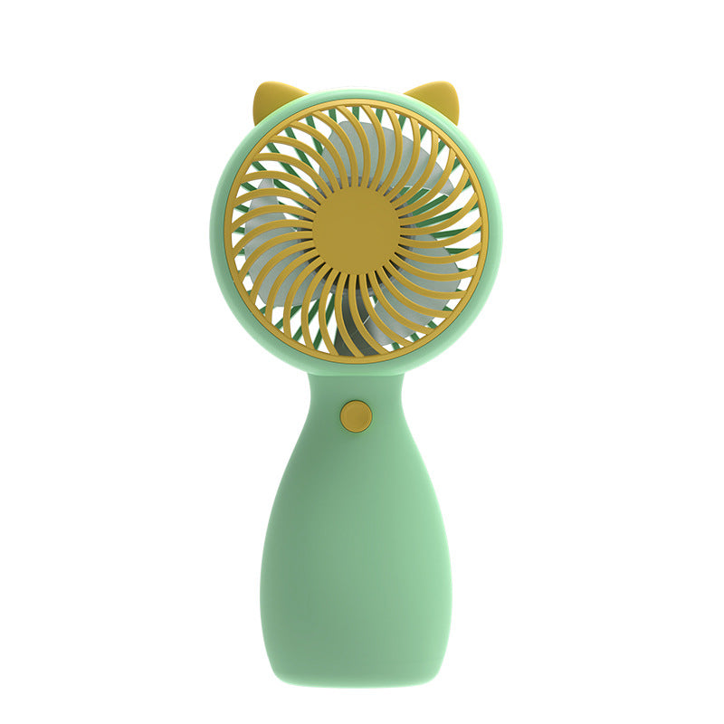 Unisex Portable Kids Hand Fan with Cute Cat Design Bowlift