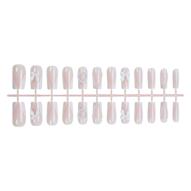 Decorative Press-On Nail Kit with Elegant Accents Bowlift