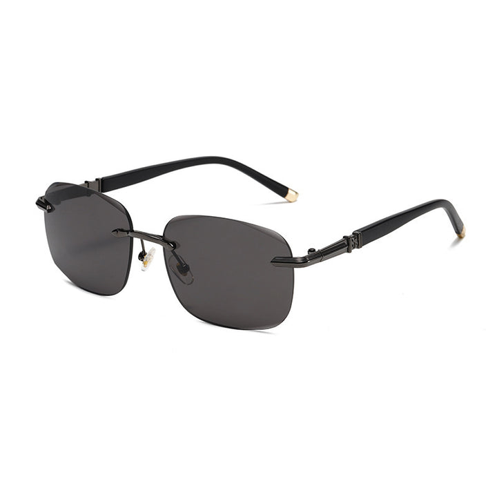 Women futuristic sunglasses with delicate metallic frame Bowlift