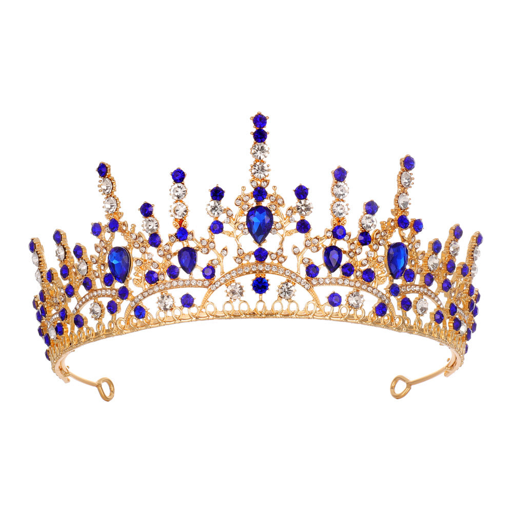 Women Elegant Crystal Tiara with Filigree Design Bowlift