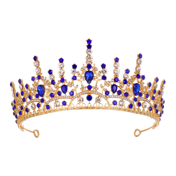 Women Elegant Crystal Tiara with Filigree Design Bowlift