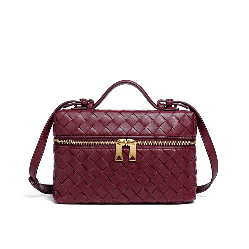 Woven Leather Cosmetic Case Bowlift