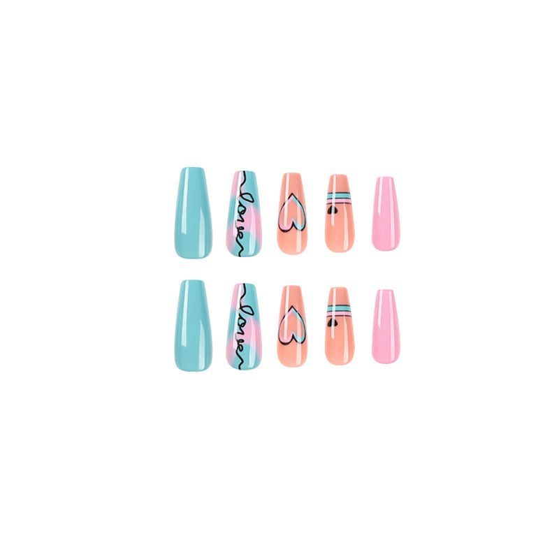 Artful acrylic nails in modern design with creative colors Bowlift