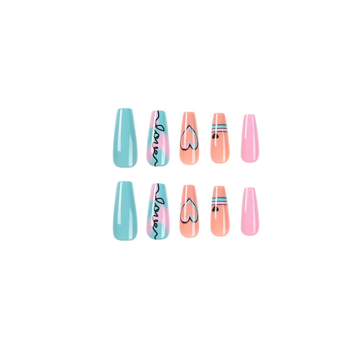 Artful acrylic nails in modern design with creative colors Bowlift