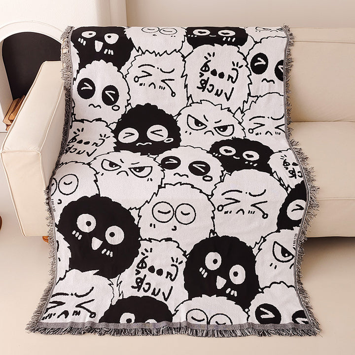 Artistic Cat-Themed Throw Blanket