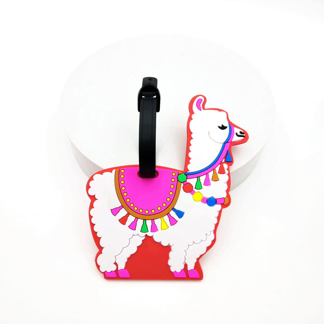Whimsical Llama Luggage Tag Bowlift