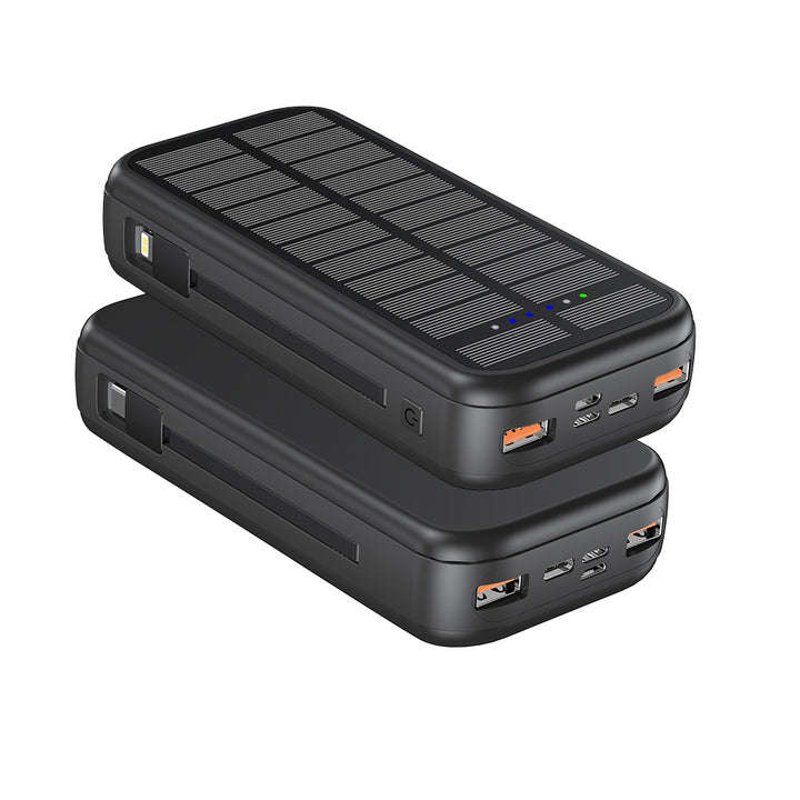 Solar Powerbank with Integrated Fast Charging Function and Usb-C Cable Bowlift