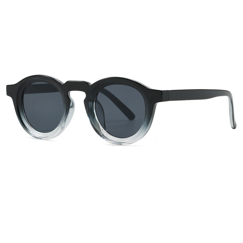 Women's fashionable round sunglasses with transparent frame and UV protection Bowlift