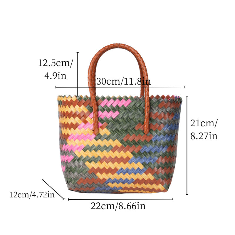 Handy basket bag with colorful design Bowlift