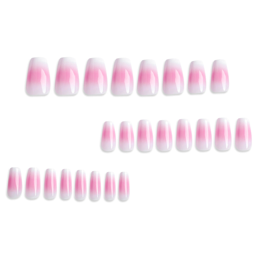 Artful Nail Extensions with Delicate Ombre Effect Bowlift