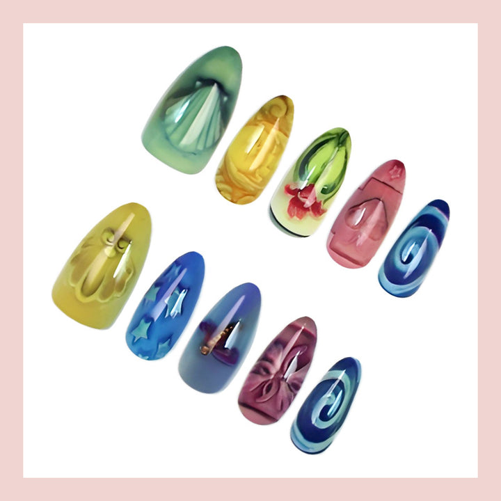 Nail art set with maritime designs and intricate embellishments Bowlift