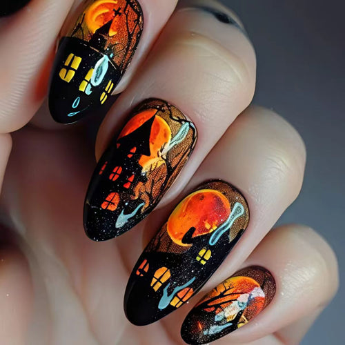 Art Nails in Creative Halloween Design Bowlift