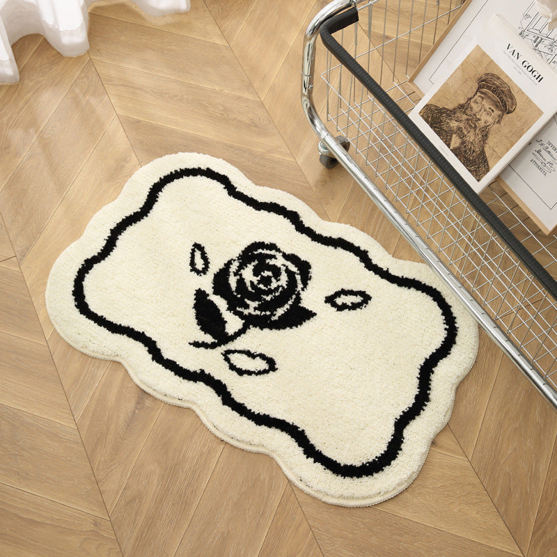 Heart-Shaped Decorative Bath Mat Bowlift