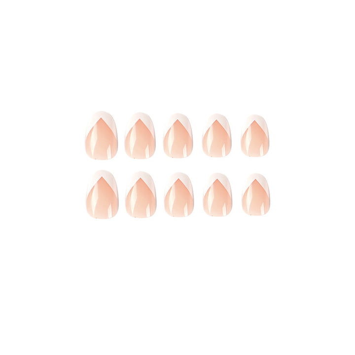 Elegant Artificial Nails with French Tip Bowlift