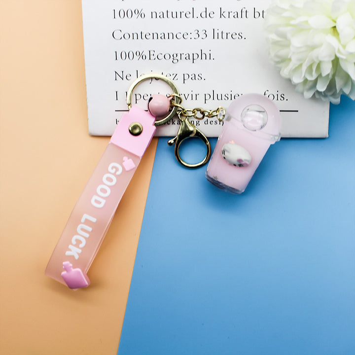 Unisex keychain with decorative cocktail design Bowlift