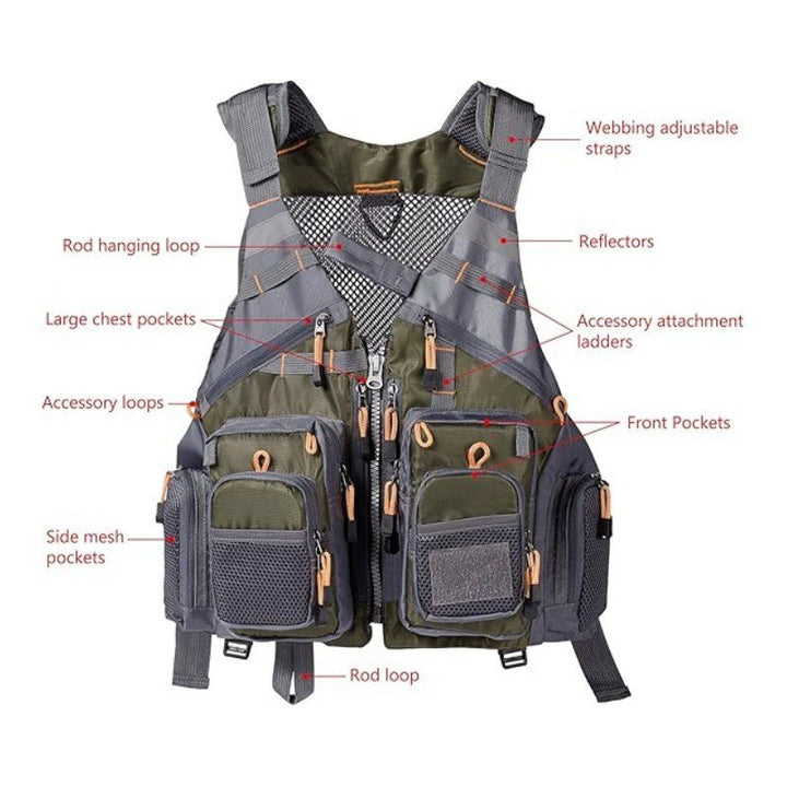 Tactical Fishing Utility Vest Bowlift