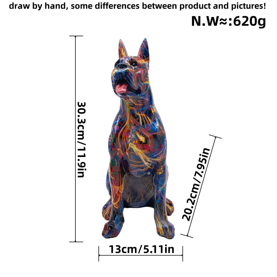 Colorful decorative figure of a dog in modern design Bowlift