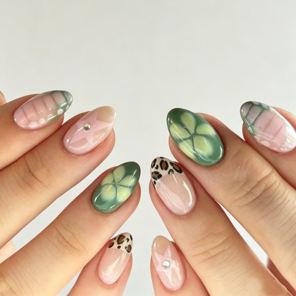 Chic Almond-Shaped Press-On Nail Set Bowlift
