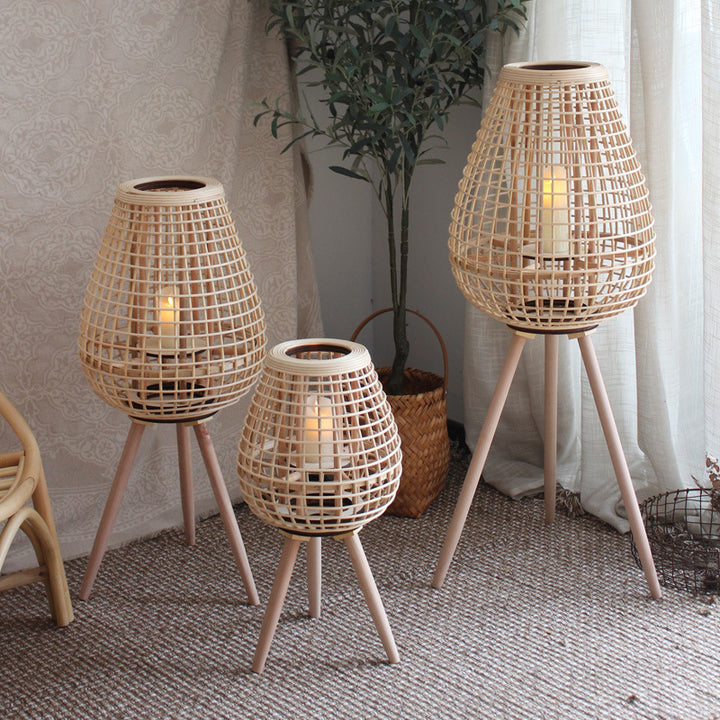 Decorative Rattan Lantern Bowlift